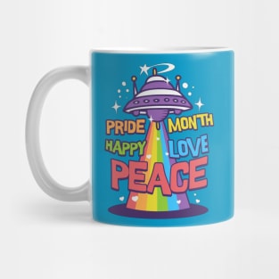 space rainbo// retro art v2 Mug